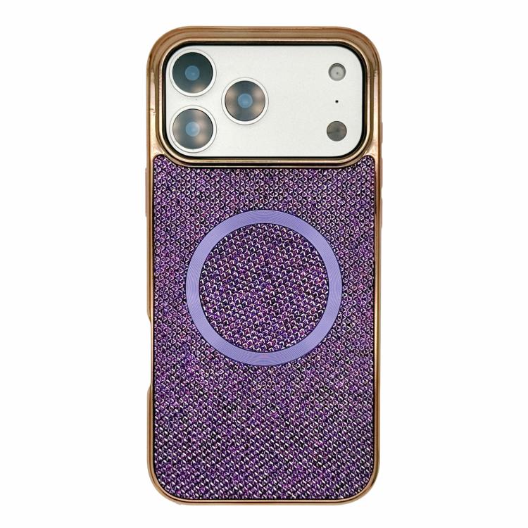 Electroplating PC Glitter Grain MagSafe Phone Case, For iPhone 17 Pro Max, For iPhone 17 Pro, For iPhone 16 Pro Max, For iPhone 16 Pro, For iPhone 16 Plus, For iPhone 16, For iPhone 15 Pro Max, For iPhone 15 Pro