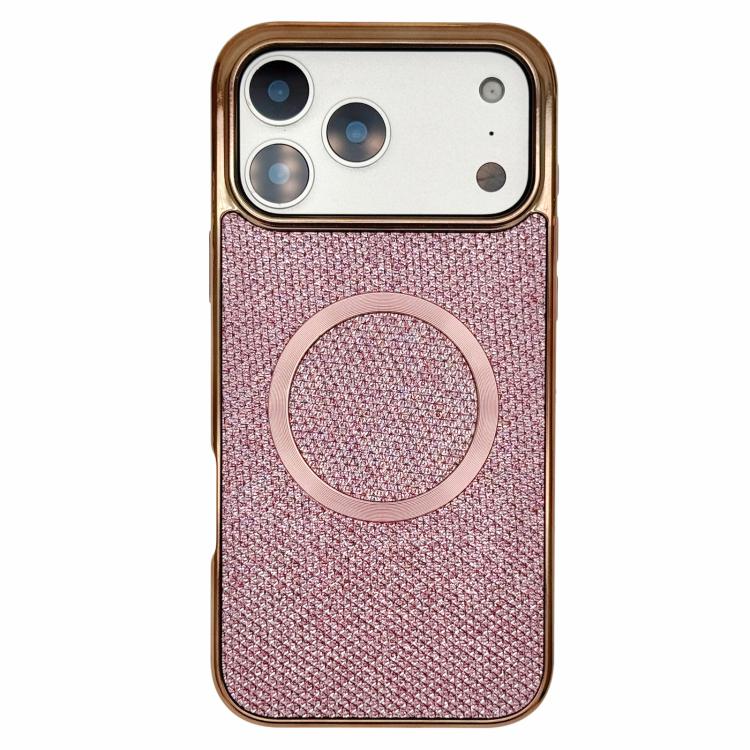 Electroplating PC Glitter Grain MagSafe Phone Case, For iPhone 17 Pro Max, For iPhone 17 Pro, For iPhone 16 Pro Max, For iPhone 16 Pro, For iPhone 16 Plus, For iPhone 16, For iPhone 15 Pro Max, For iPhone 15 Pro