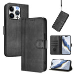 Line Splicing Buckle Retro Leather Phone Case, For iPhone 13 Pro Max, For iPhone 13 Pro, For iPhone 13 mini, For iPhone 12 / 12 Pro, For iPhone 12 Pro Max, For iPhone 12 mini