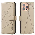 Geometric Pattern RFID Leather Phone Case, For iPhone 6 / 7 / 8 / SE, For iPhone 13 Pro Max, For iPhone 13 Pro, For iPhone 12 / 12 Pro, For iPhone 12 Pro Max, For iPhone 11 Pro Max, For iPhone 11, For iPhone 11 Pro