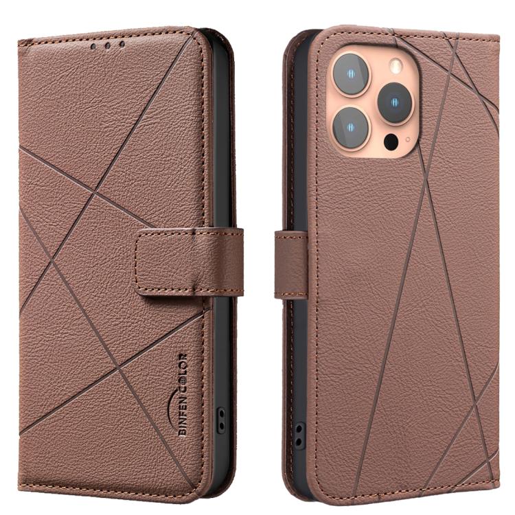 Geometric Pattern RFID Leather Phone Case, For iPhone 6 / 7 / 8 / SE, For iPhone 13 Pro Max, For iPhone 13 Pro, For iPhone 12 / 12 Pro, For iPhone 12 Pro Max, For iPhone 11 Pro Max, For iPhone 11, For iPhone 11 Pro