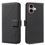 Geometric Pattern RFID Leather Phone Case, For iPhone 16e / 17e, For iPhone 17 Pro Max, For iPhone 17 Pro, For iPhone 17, For iPhone Air, For iPhone 16 Pro Max, For iPhone 16 Pro, For iPhone 16 Plus