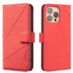 Geometric Pattern RFID Leather Phone Case, For iPhone 16e / 17e, For iPhone 17 Pro Max, For iPhone 17 Pro, For iPhone 17, For iPhone Air, For iPhone 16 Pro Max, For iPhone 16 Pro, For iPhone 16 Plus