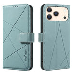 Geometric Pattern RFID Leather Phone Case, For iPhone 16e / 17e, For iPhone 17 Pro Max, For iPhone 17 Pro, For iPhone 17, For iPhone Air, For iPhone 16 Pro Max, For iPhone 16 Pro, For iPhone 16 Plus