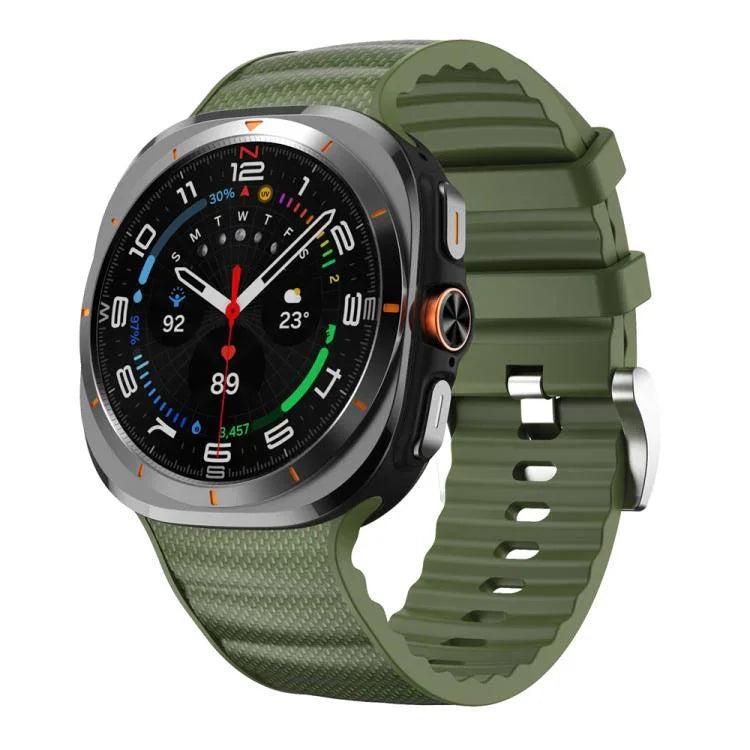 Solid Color Sports Silicone Watch Band, For Samsung Galaxy Watch Ultra 47mm / Ultra 2025