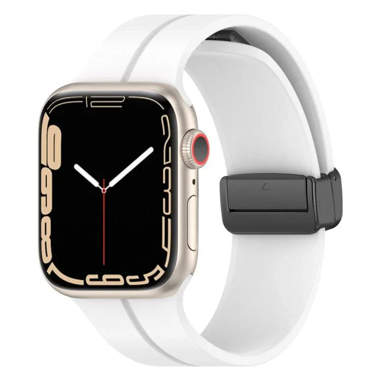 xDfind Solid Color Magnetic Buckle Silicone Watch Band, For Apple Watch 46mm / 49mm / 45mm / 44mm, For Apple Watch 42mm / 41mm / 40mm / 38mm