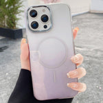 Metal Lens Frame Gradient PC MagSafe Phone Case, For iPhone 13 Pro