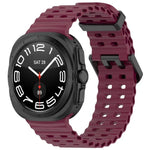 xDfind Ocean Hole Dual Buckle Silicone Watch Band, For Samsung Galaxy Watch Ultra 47mm / Ultra 2025