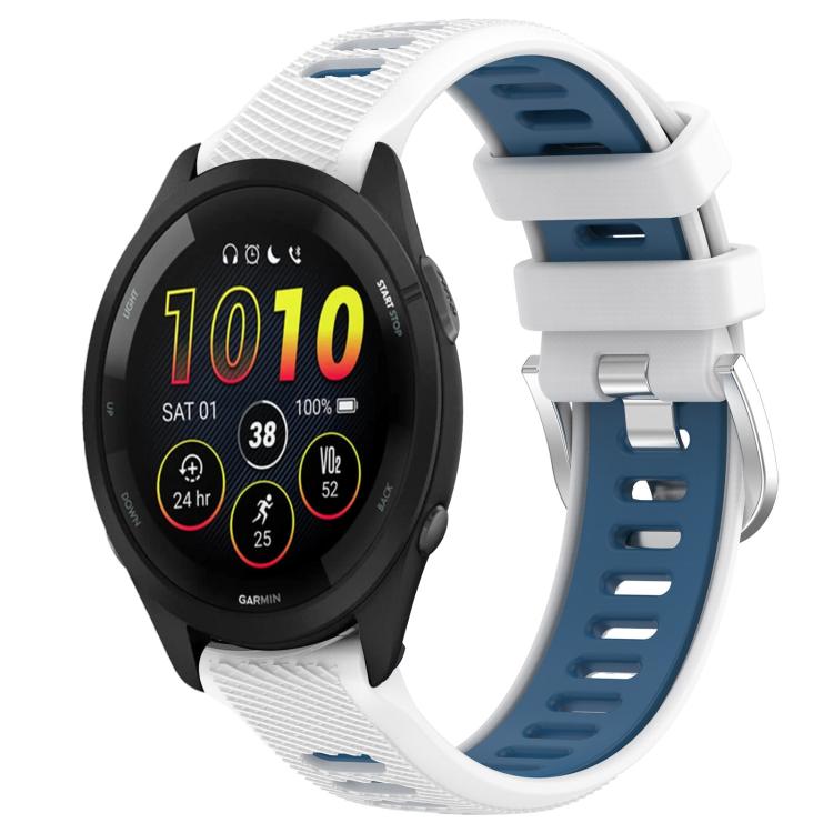 xDfind Sports Two-Color Steel Buckle Silicone Watch Band, For Garmin 22mm, For Garmin 18mm, For Garmin 20mm