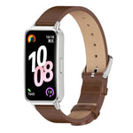Mijobs Microfiber PU Leather Watch Band, For Huawei Band 10 / 9 / 8