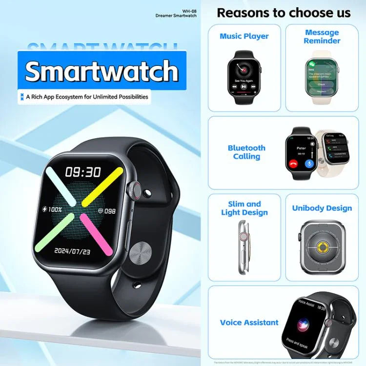 WK WH-08 Dreamer S Smart Watch, 2.01 inch Screen, Support BT Call