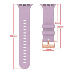 Plain Solid Color Rose Gold Buckle Silicone Watch Band, For Apple Watch 42mm / 41mm / 40mm / 38mm