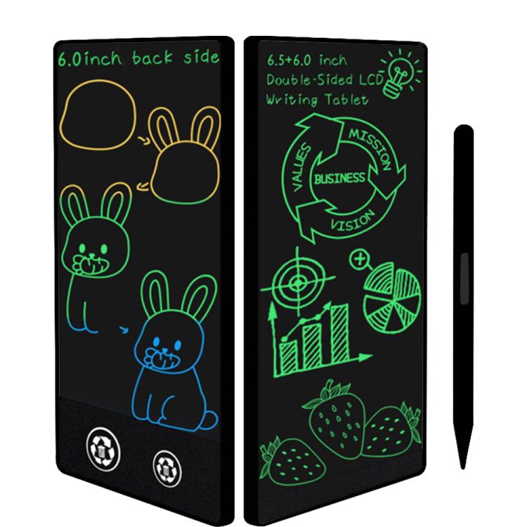 Simple Full Screen LCD Drawing Board Writing Tablet, 6.5+6.0 inch White / Green Writing, 6.5+6.0 inch White / Color Writing, 6.5 inch Black / Green Thin Writing, 6.5 inch Black / Green Writing, 6.5+6.0 inch Black / Green Thin Writing