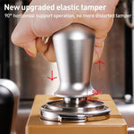 Stainless Steel Coffee Powder Hammer Pressure Powder Tampon, 51mm Black, 53mm Black, 51mm Silver, 53mm Silver, 58mm Silver