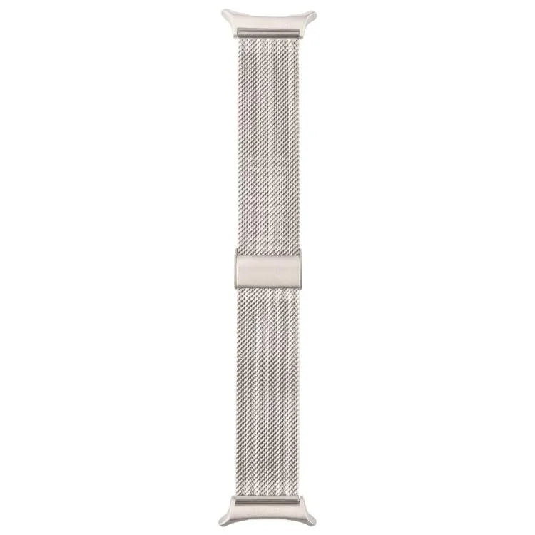 Integrated Buckle Embossed Milanese Metal Watch Band, For Samsung Galaxy Watch Ultra 47mm / Ultra 2025