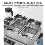Multifunctional Commercial Stainless Steel Thick Electric Fryer Electric Boiler, Single Cylinder 6L, Single Cylinder 6L+Temperature Limiter, Single Cylinder 6L+Timer, Dual Cylinder 12L, Dual Cylinder 12L+Temperature Limiter, Dual Cylinder 12L+Timer    ...