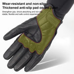SOMAN MG-24 Motorcycle Sheepskin Gloves Touch Screen Off-road Riding Retro Gloves, M, L