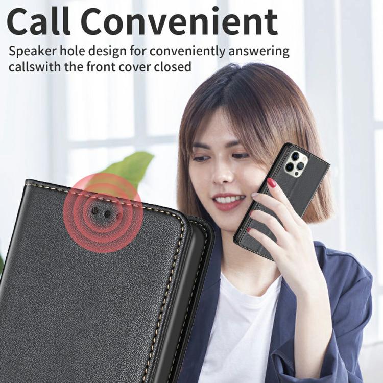 Magnetic Leather Phone Case, For iPhone 17 Pro Max
