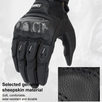 SOMAN  MG21 Motorcycle Sheepskin Carbon Fiber Gloves Off-road Riding Anti-slip Gloves, M, L, XL, XXL