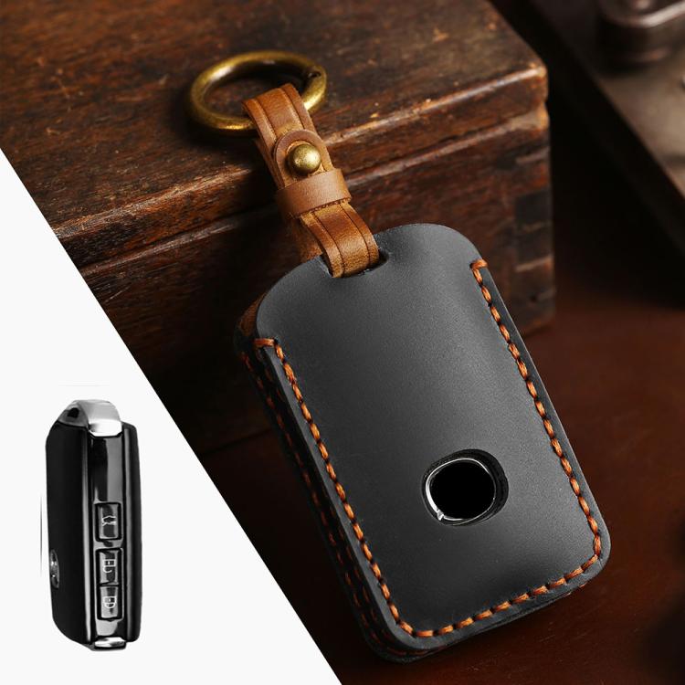 For Mazda Axela Hallmo B023 Crazy Horse Cowhide Car Key Protection Cover, For Mazda Axela