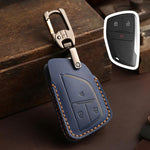 For Buick Envision Plus 2023 Hallmo Crazy Horse Cowhide Car Key Protection Cover, For Buick Envision Plus 2023 3-button, For Buick Envision Plus 2023 4-button, For Buick Envision Plus 2023 5-button, For Buick Envision Plus 2023 6-button