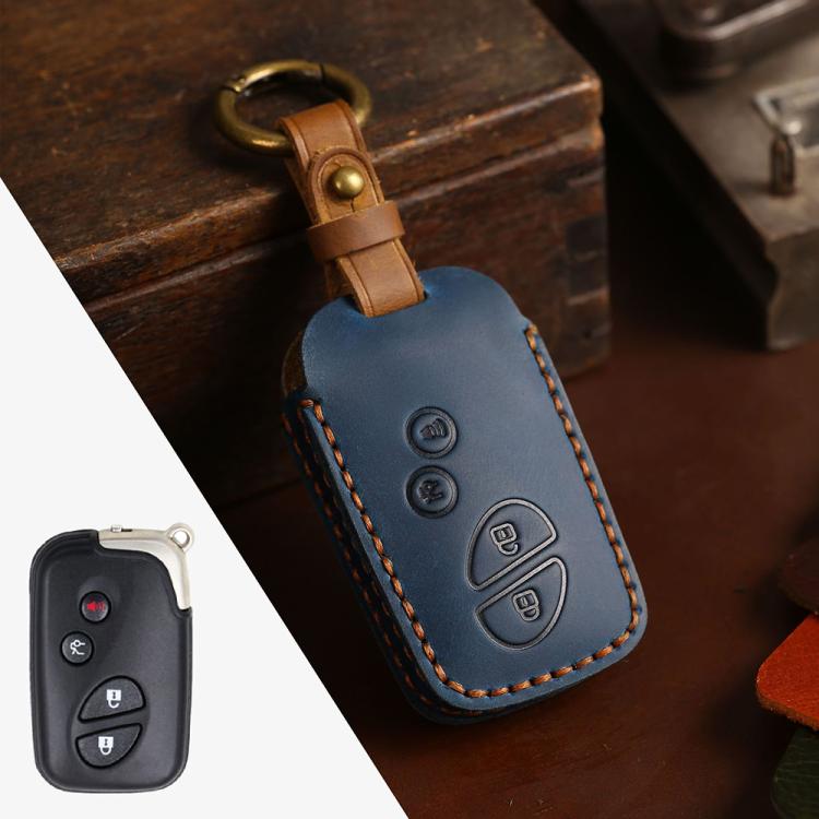 For Lexus RX270 / ES240 / LX570 Hallmo Crazy Horse Cowhide Car Key Protection Cover, For Lexus RX270 3-button, For Lexus RX270 4-button