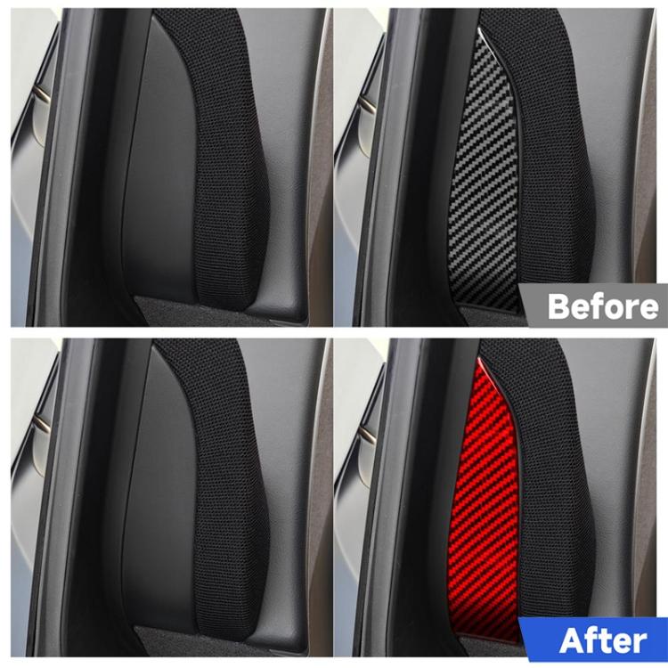 For Tesla Model 3 2023- 2pcs/Set Carbon Fiber Car Interior Door A-Pillar Decorative Sticker, Car Interior Door A-Pillar