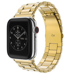 xDfind Three Beads Fold Buckle Stainless Steel Watch Band, For Apple Watch 42 / 44 / 45 / 46 / 49mm, For Apple Watch 38 / 40 / 41 / S10 42mm
