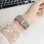 xDfind Black Shark Fine Grain Leather Watch Band, For Apple Watch 42 / 44 / 45 / 46 / 49mm, For Apple Watch 38 / 40 / 41 / S10 42mm