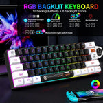 HXSJ V700WB Wired RGB Backlit Membrane Keyboard 61 Key Caps, Cable Length: 1.7m, V700WB