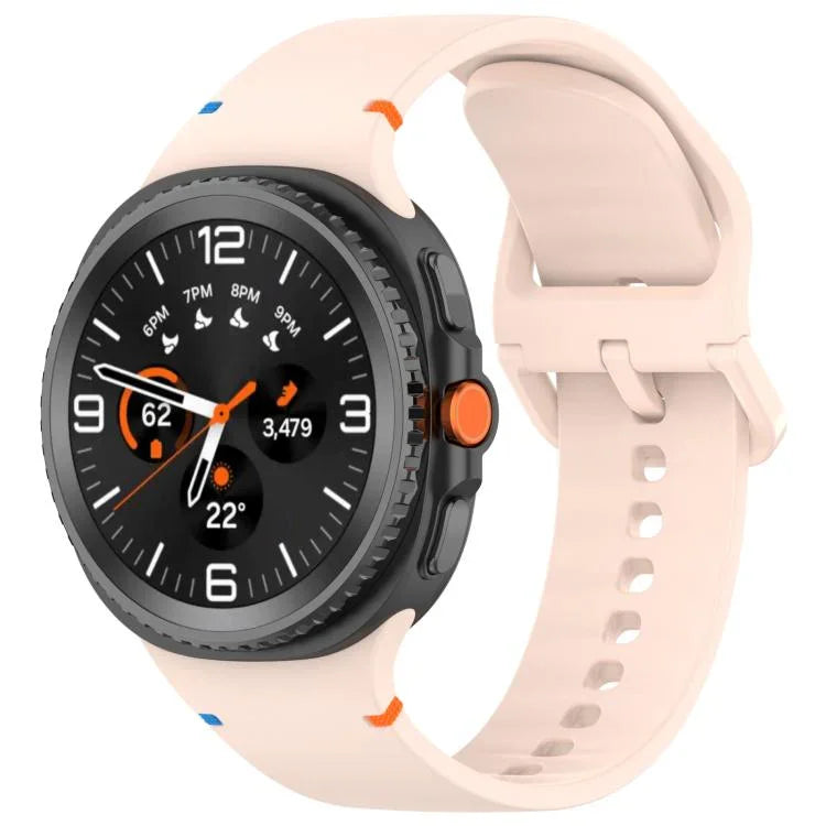For Samsung Galaxy Watch8 Classic 46mm / Watch8 44mm / 40mm xDfind Stitched Solid Color Silicone Watch Band, 20mm, 22mm