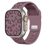 Buckle Concave Leopard Silicone Watch Band, For Apple Watch 46mm / 49mm / 45mm / 44mm, For Apple Watch 42mm / 41mm / 40mm / 38mm