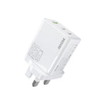 WK WP-U66 Kinkong 65W Dual USB-C / Type-C + USB GaN Fast Charger, UK Plug, US Plug, EU Plug