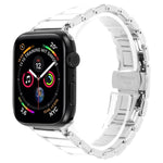 Three Beads Ceramics 18mm Steel Watch Band, For Apple Watch 46mm / 49mm / 45mm / 44mm, For Apple Watch 42mm / 41mm / 40mm / 38mm