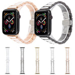 Three Beads Ceramics 18mm Steel Watch Band, For Apple Watch 46mm / 49mm / 45mm / 44mm, For Apple Watch 42mm / 41mm / 40mm / 38mm