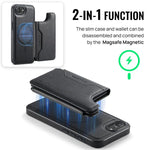 MAGKING K3 Series MagSafe RFID Card Bag Detachable Phone Case, For iPhone 17e / 16e, For iPhone 17, For iPhone 16 Pro Max, For iPhone 16 Pro, For iPhone 16 Plus, For iPhone 16