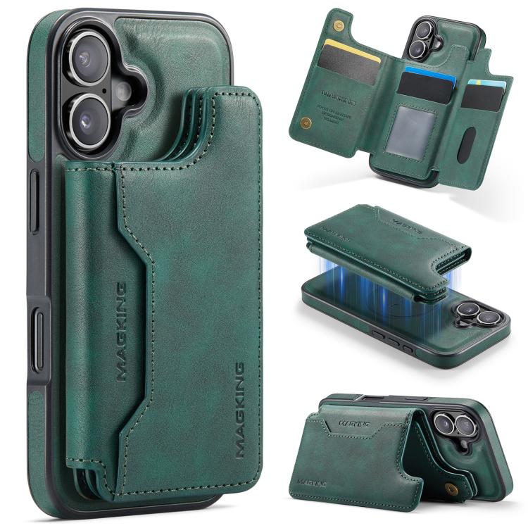 MAGKING K3 Series MagSafe RFID Card Bag Detachable Phone Case, For iPhone 17e / 16e, For iPhone 17, For iPhone 16 Pro Max, For iPhone 16 Pro, For iPhone 16 Plus, For iPhone 16
