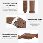 xDfind Flat Head Black Shark Fine Grain Leather Watch Band, For Amazfit T-Rex 3 22mm