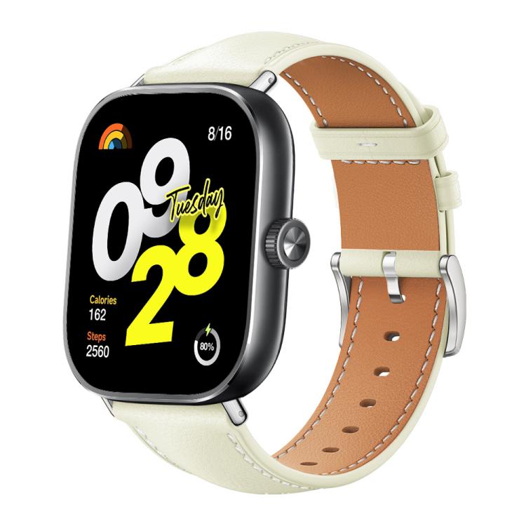xDfind Flat Head Black Shark Fine Grain Leather Watch Band, For Xiaomi Band 10 Pro / 9 Pro / Redmi Watch 6, For Redmi Watch 3 Active / Lite 20mm, For Redmi Watch 3 20mm