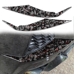 2pcs/Set Forged Gold Foil Carbon Fiber Car Rear Air Vent Decorative Sticker for Chevrolet Corvette C8 2020-, Left and Right Driver, Rear Air Vent