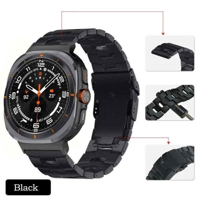 Safety Buckle Titanium Alloy Watch Band, For Samsung Galaxy Watch Ultra 47mm / Ultra 2025