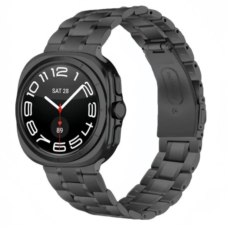 Five Beads Stainless Steel Metal Watch Band, For Samsung Galaxy Watch Ultra / Ultra 2025, For Samsung Galaxy Watch8 / Watch8 Classic