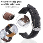 xDfind Retro Crazy Horse Texture Leather Watch Band, 24mm for Suunto 9 / 9 Baro / D5 / Core / 7, 14mm, 18mm, 20mm, 22mm