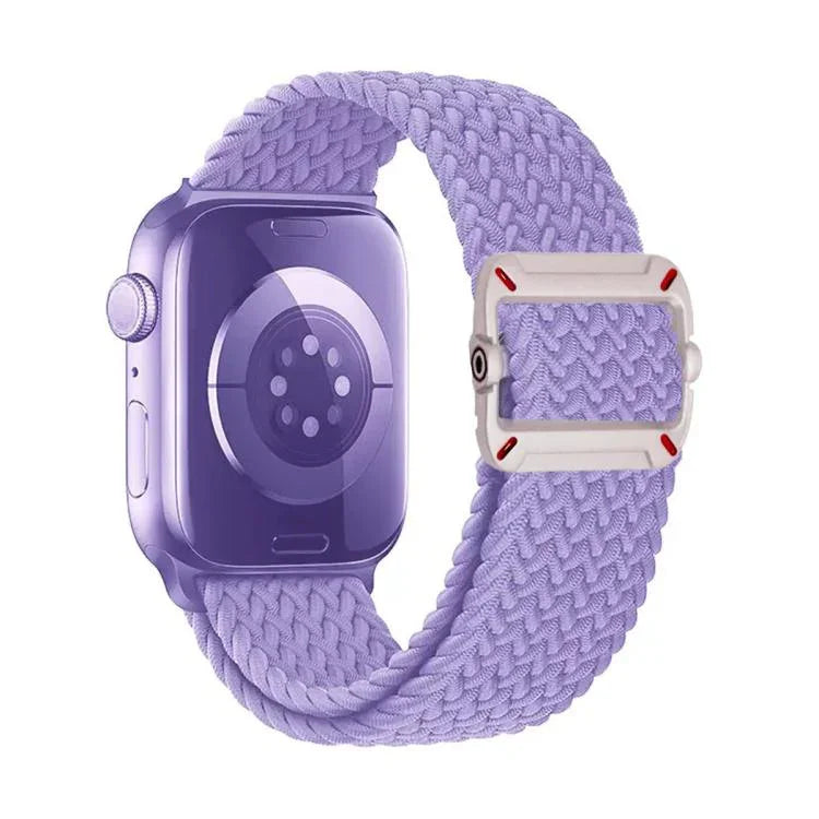 Double Loop Mechanical Buckle Nylon Braid Watch Band, For Apple Watch 46mm / 49mm / 45mm / 44mm