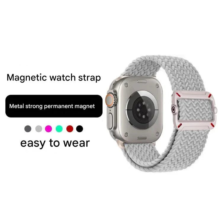 Double Loop Mechanical Buckle Nylon Braid Watch Band, For Apple Watch 42mm / 41mm / 40mm / 38mm