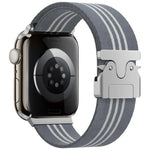 xDfind Parachute Buckle 3-Stripe Braided Nylon Watch Band, For Apple Watch 42 / 44 / 45 / 46 / 49mm, For Apple Watch 38 / 40 / 41 / S10 42mm