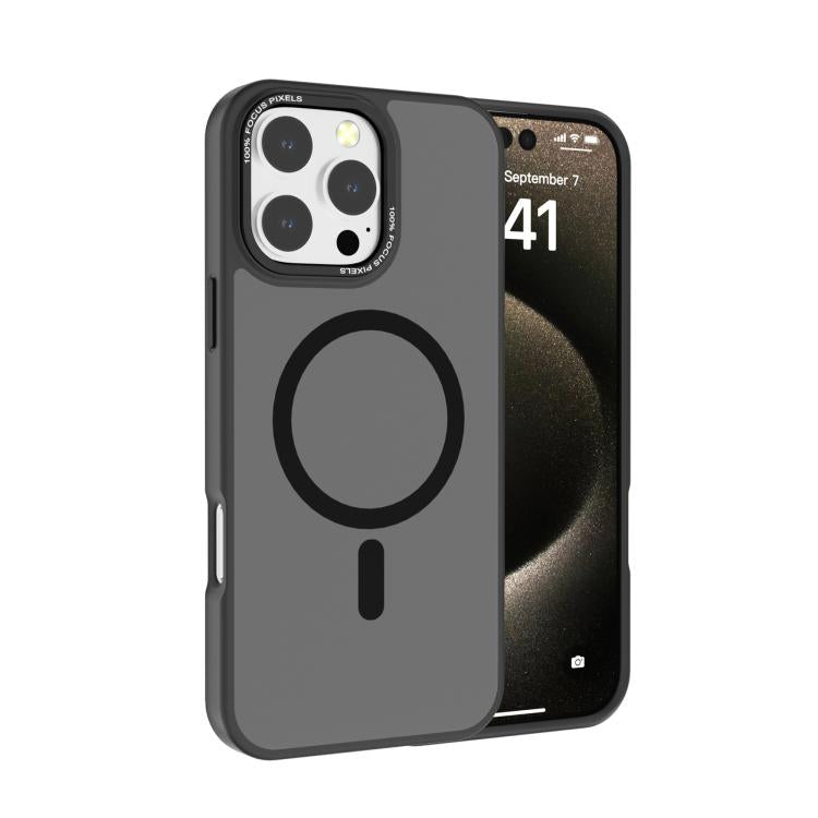 Kalebol Metal Lens Frame MagSafe Frosted PC Phone Case, For iPhone 16 Pro, For iPhone 16 Plus, For iPhone 16, For iPhone 15 Pro Max, For iPhone 15 Pro