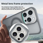 Kalebol Metal Lens Frame MagSafe Frosted PC Phone Case, For iPhone 17 Pro Max, For iPhone 17 Pro, For iPhone 17, For iPhone Air, For iPhone 16 Pro Max