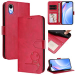 Litter Panda Embossing RFID Leather Phone Case with Lanyard, For iPhone 11 Pro Max, For iPhone 11, For iPhone 11 Pro, For iPhone X / XS, For iPhone XR, For iPhone XS Max, For iPhone 8 Plus / 7 Plus