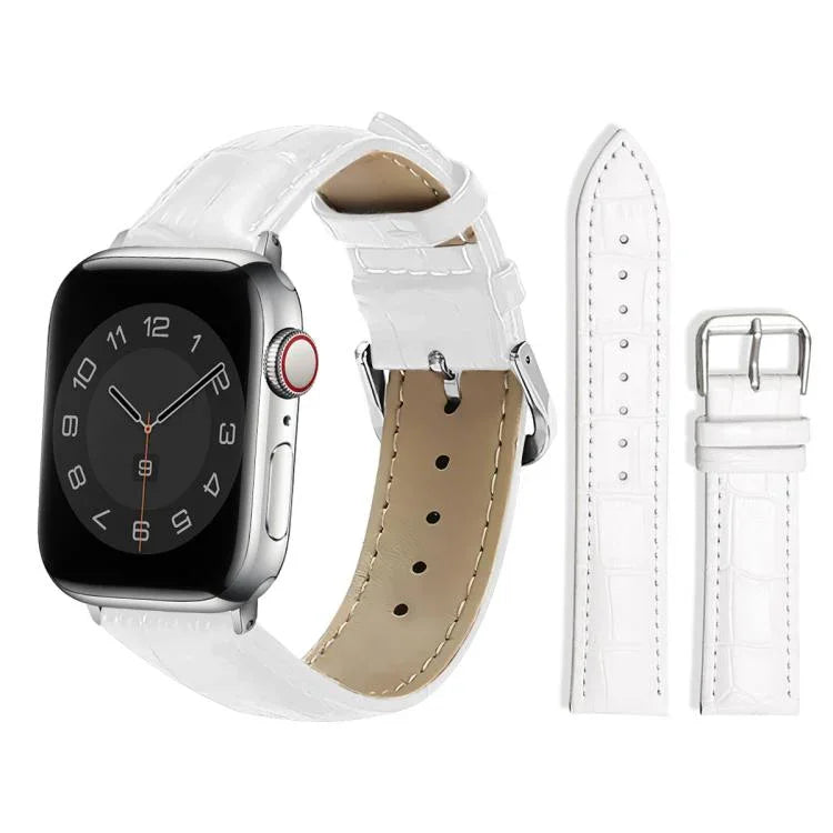 xDfind Bamboo Texture Pin Buckle Leather Watch Band, For Apple Watch 42 / 44 / 45 / 46 / 49mm, For Apple Watch 38 / 40 / 41 / S10 42mm